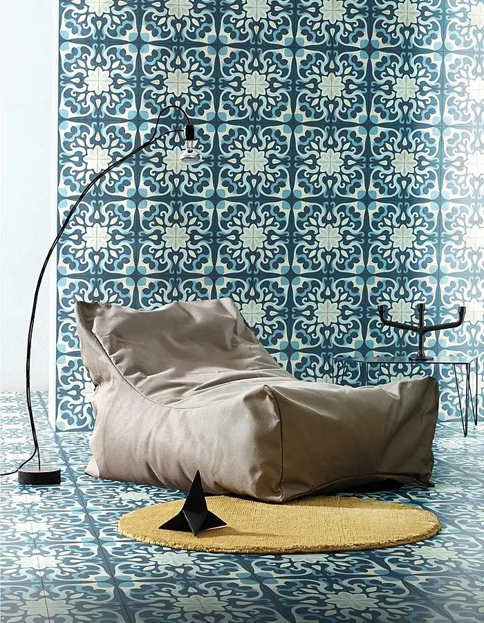 Płytki cementowe Dal Bianco od Bisazza