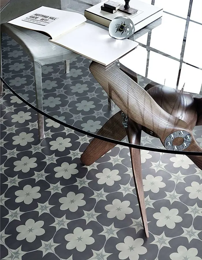 Płytki cementowe Dal Bianco od Bisazza