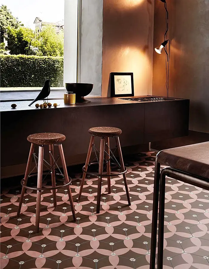 Płytki cementowe Dal Bianco od Bisazza