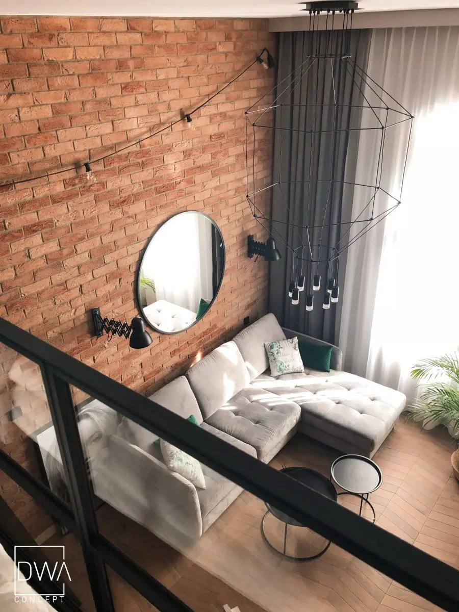 Widok z sypialni na antresoli (Projekt: DWAconcept, zdjęcia : Przemysław Kuciński, niewformie.pl)