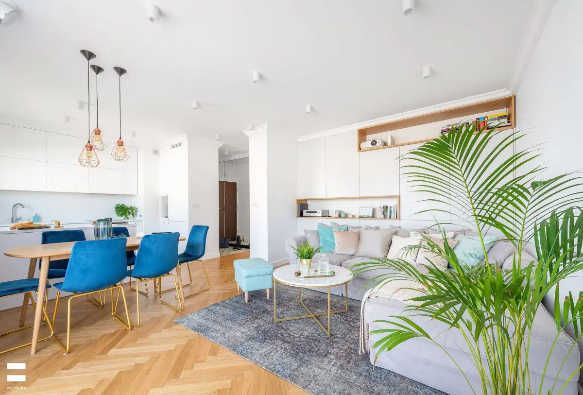 Salon połączony z kuchnią | proj. WZ Studio