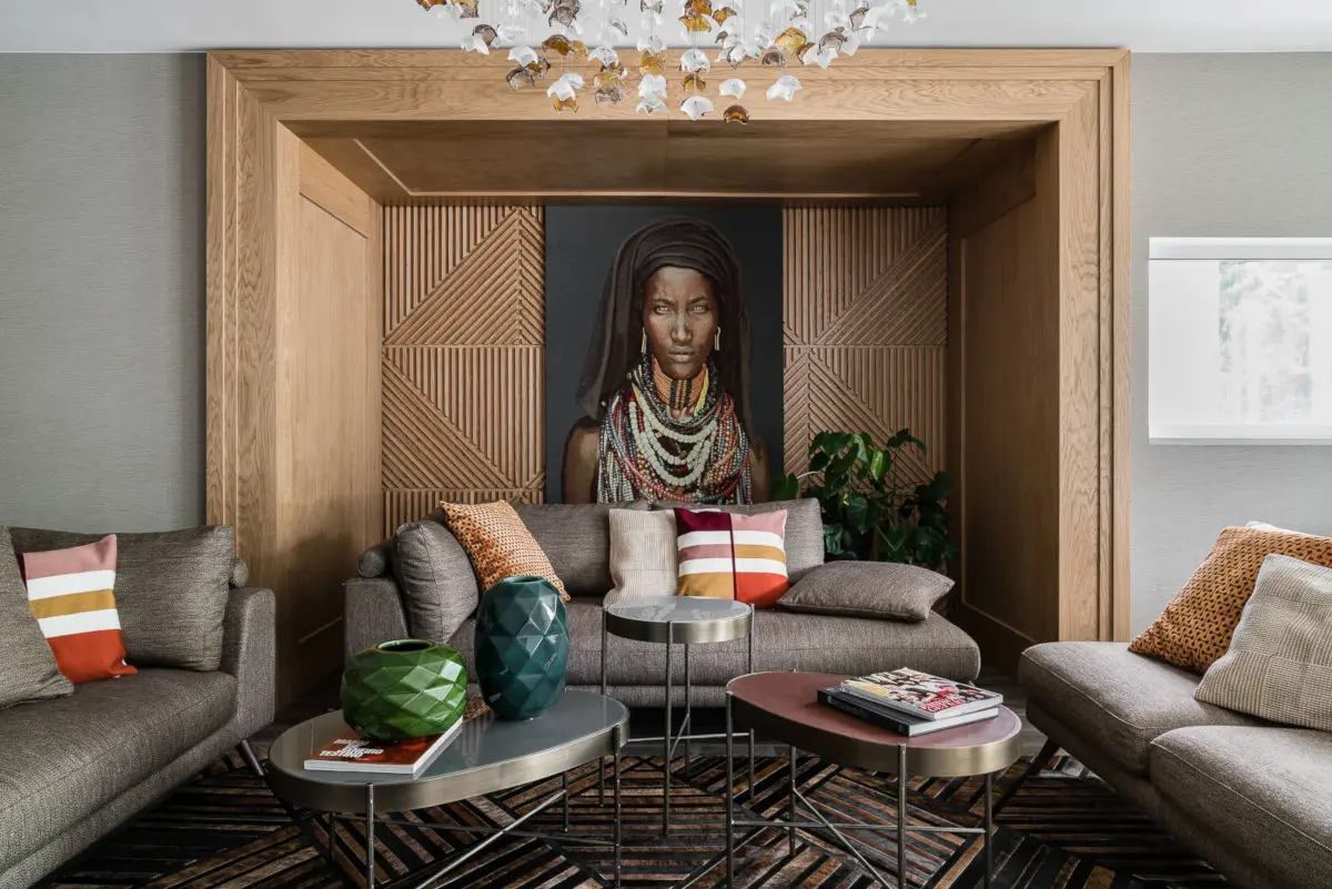 Salon z elementami etno (proj. Magma, zdj. Fotomohito)