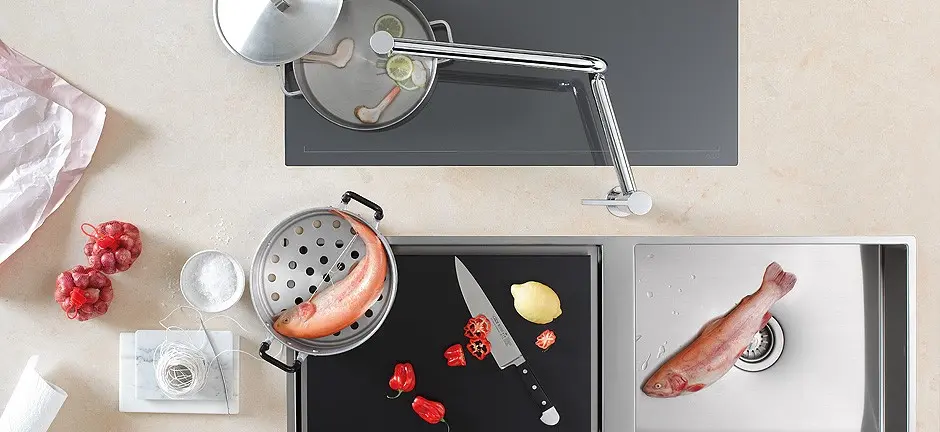 Bateria do kuchni Dornbracht kolekcja Pivot