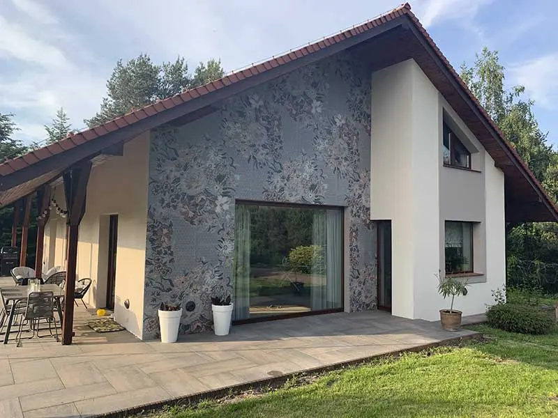 Tapeta na elewacji budynku Architekt Monika Łukowska