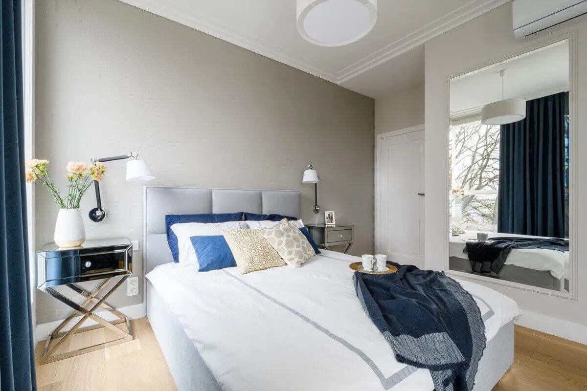 Szara sypialnia | proj. 3 Deko