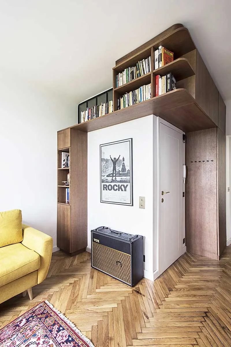 Małe 18 metrowe mieszkanie z charakterem | Projekt pracowni Schudy Studio