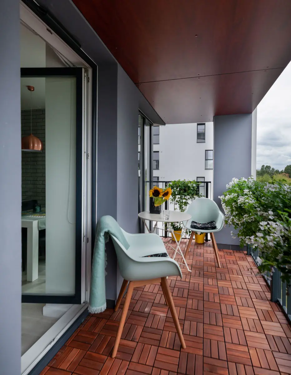 Aranżacja balkonu | proj. Pracownia Wielkie Rzeczy Izabela Olszewska, zdj. joannakorczynska.pl