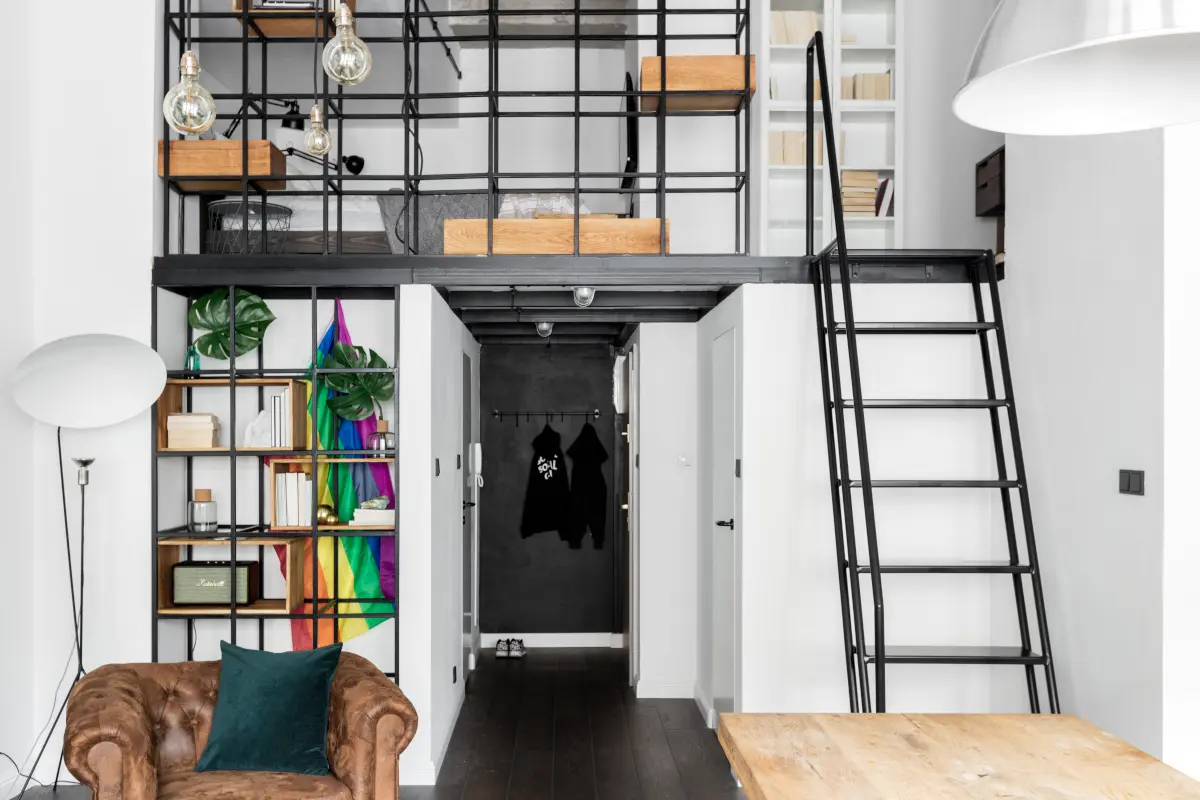 Mieszkanie w eklektycznym stylu w lofcie | proj. Lokal Studio