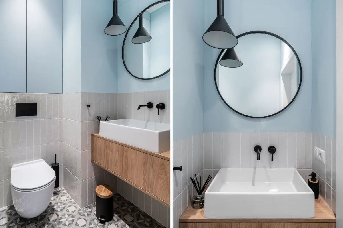 Czarna armatura pasuje do każdego stylu wnętrza | proj. Anna Maria Sokołowska Architektura Wnętrz, zdj. Fotomohito