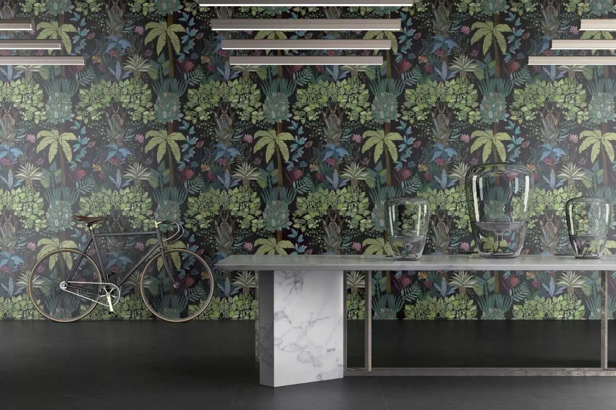 Płytki z botanicznym wzorem, wystarczą do stworzenia oryginalnego wnętrza. Płytki 41zero42