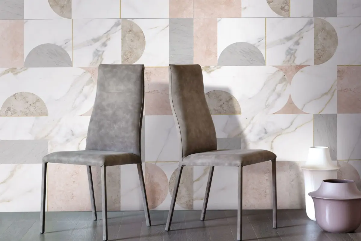 Wyjątkowe połączenie geometrycznych wzorów z eleganckim marmurem. Płytki Ornamenta.