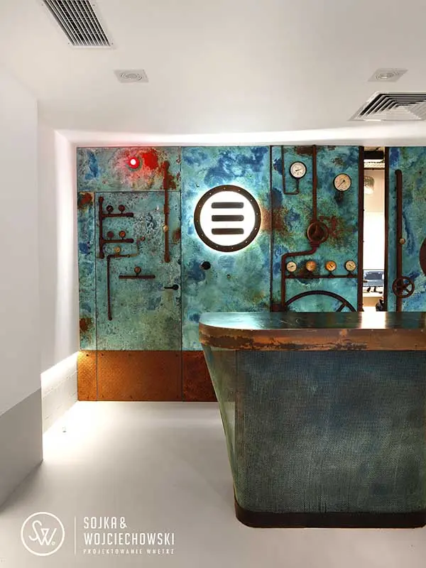 Tecline wnętrze zaprojektowane przez architektów Sojka & Wojciechowski