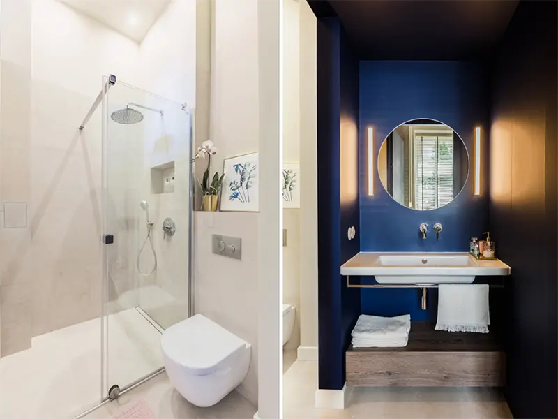 Połączenie classic blue z beżem jest jednym z najbezpieczniejszych rozwiązań (proj. luumo.)