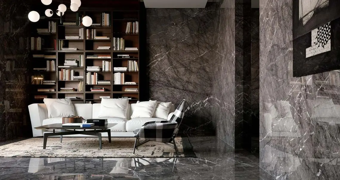 GRANDE MARBLE LOOK GRIGIO CARNICO LUX RETTIFICATO 160×320 cm
