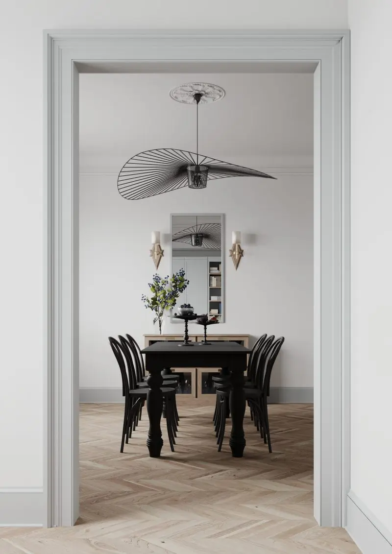 Elegancki salon w stylu francuskiej kamienicy. | Projekt: Małgorzata Niedzielska Wizualizacje i Architektura