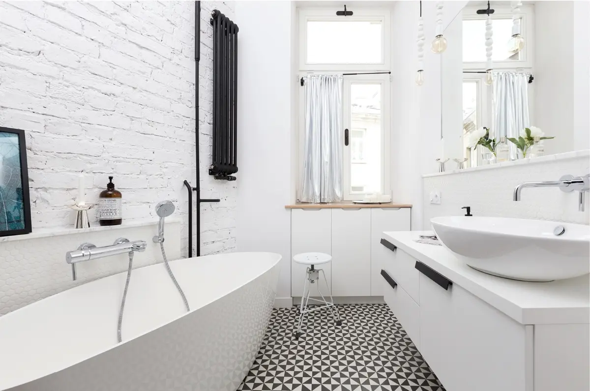 Minimalistyczna łazienka.| Projekt: silke | Zdjęcia: Alicja Kozak, Przemysław Kuciński