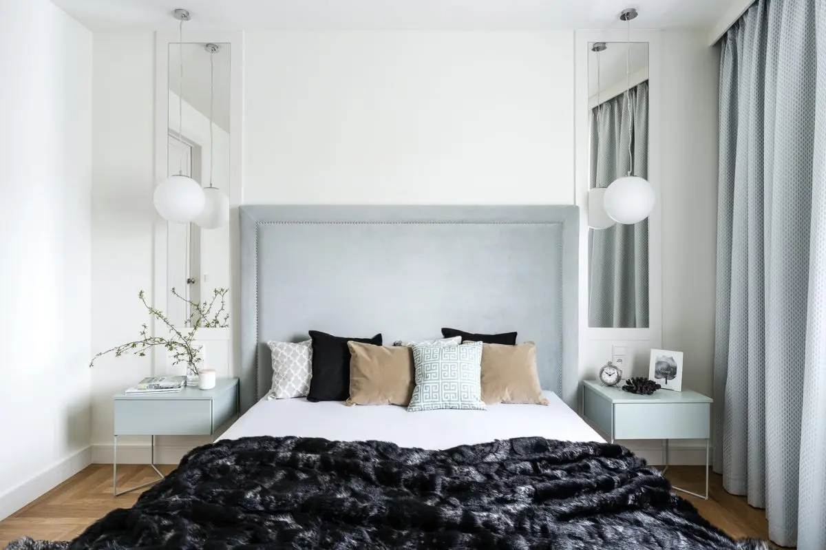 Sypialnia w subtelnych pastelach | proj. Mana Design, zdj. Fotomohito