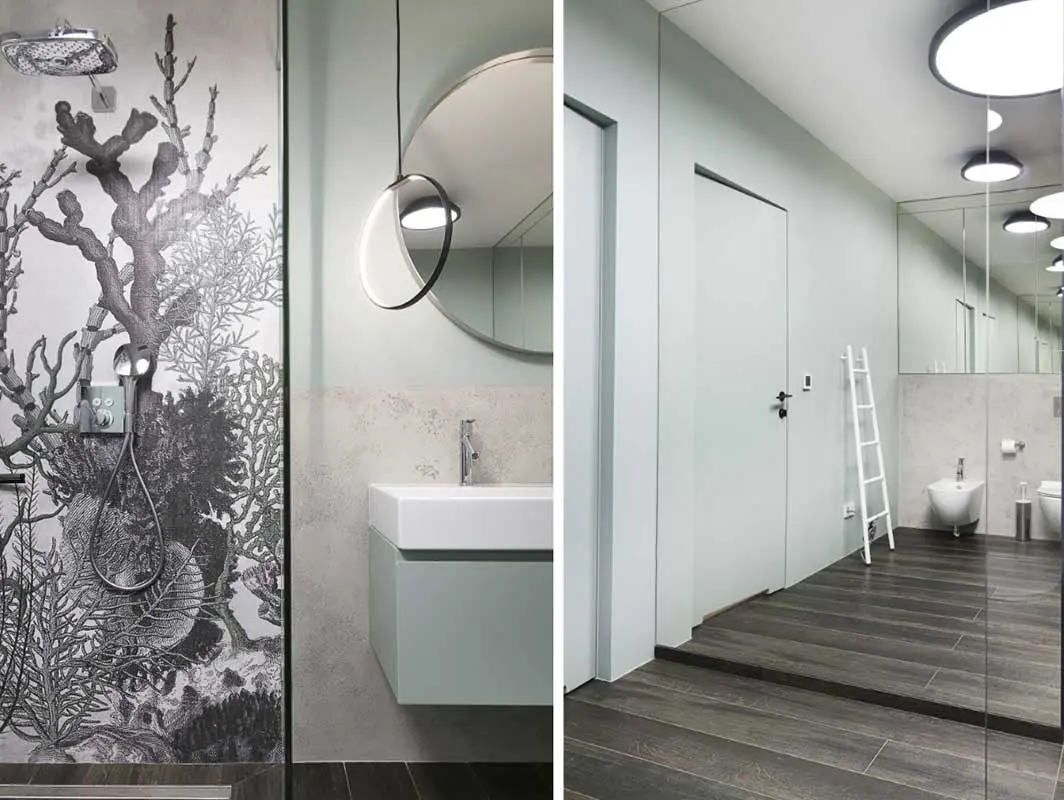 Podmorska łazienka w Seafoam Green. | Proj. Na Antresoli, Fot. Agata Piątkowska Fotograf