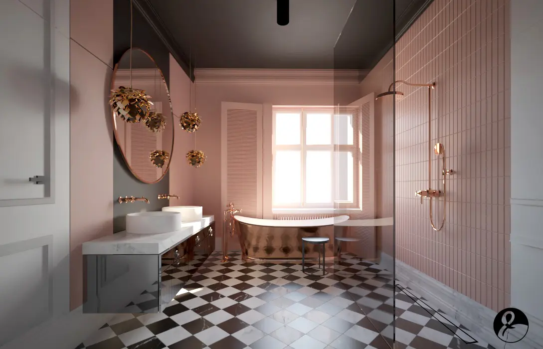 Projekt łazienki Anna Koszela-Krawczyk wyposażenie łazienki Hushlab | Internity Home