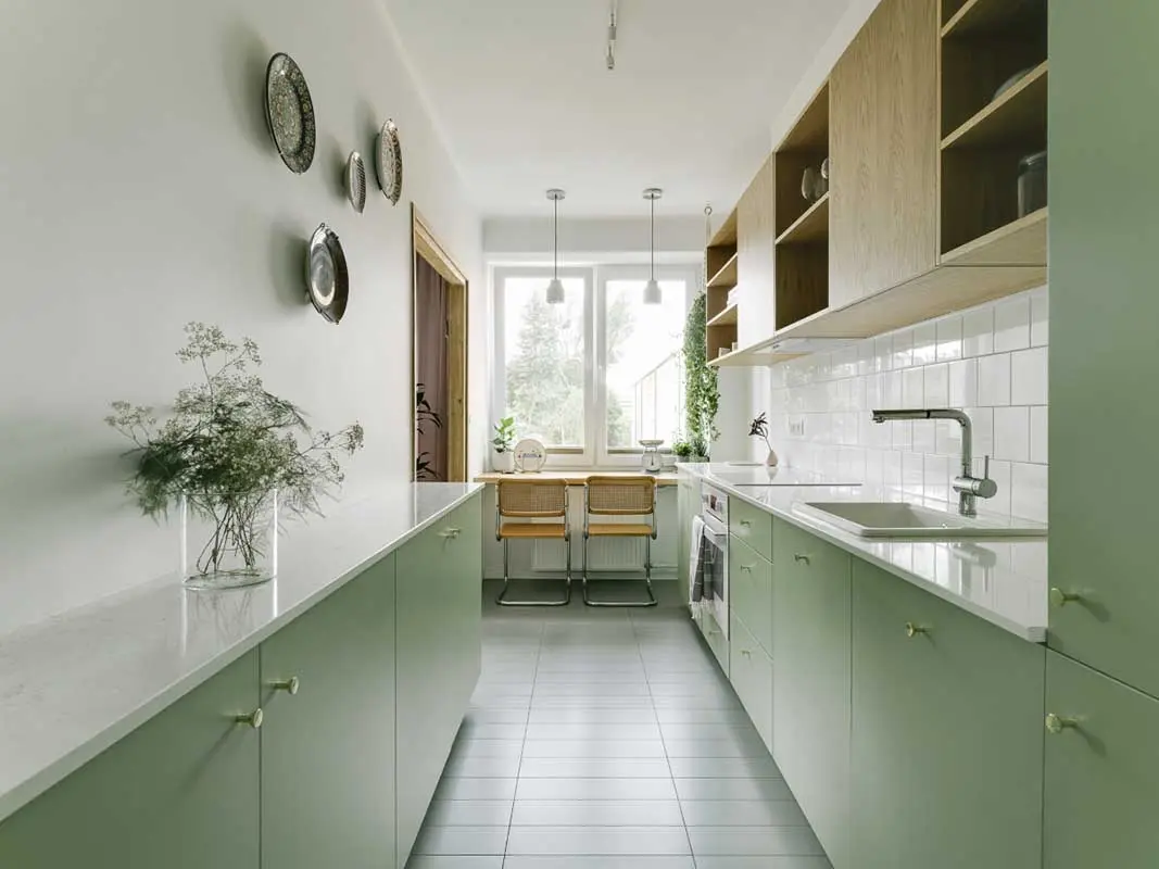 Kuchnia w kolorze mięty. | Proj.: Pigalopus: Malwina Borowiec, Karolina Chodur; Fot.: ONI