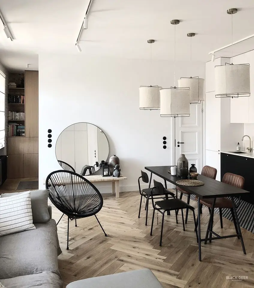 Klimatyczne mieszkanie architektki | Proj: Black Deer Workshop