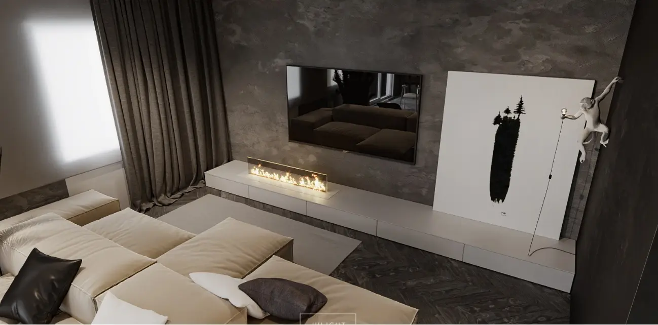 Nowoczesna kompozycja form i faktur w projekcie Hilight Design