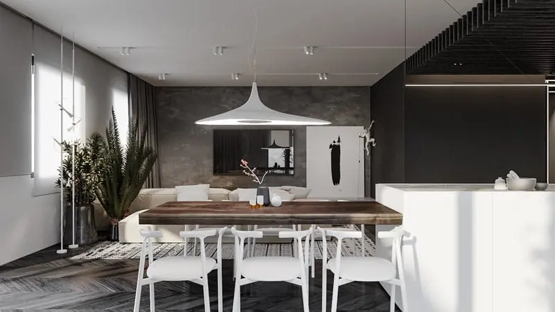 Nowoczesna kompozycja form i faktur w projekcie Hilight Design