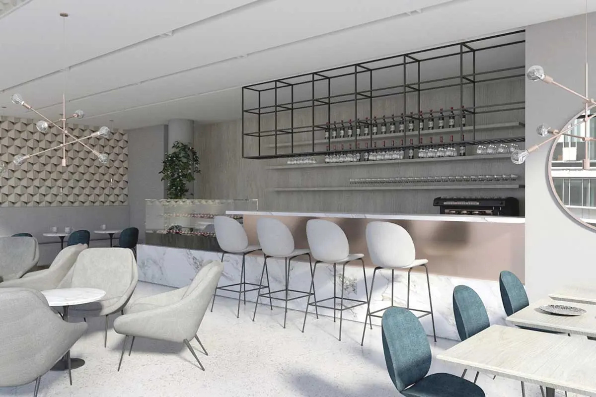 Wnętrze nowoczesnej restauracji. |Projekt: Marta Czeczko | Architekt wnętrz