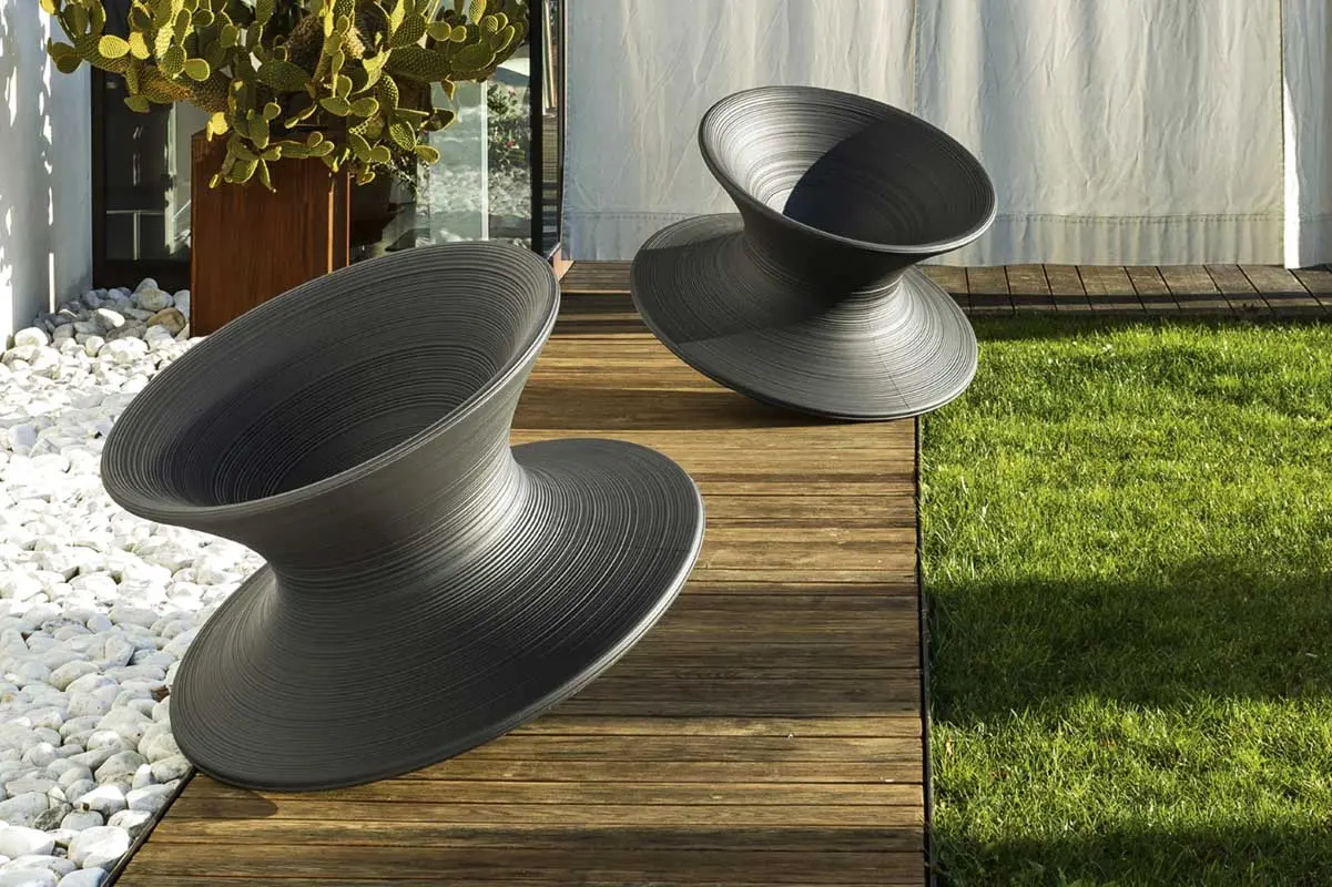 Wyjątkowe siedzisko obrotowe marki Magis.