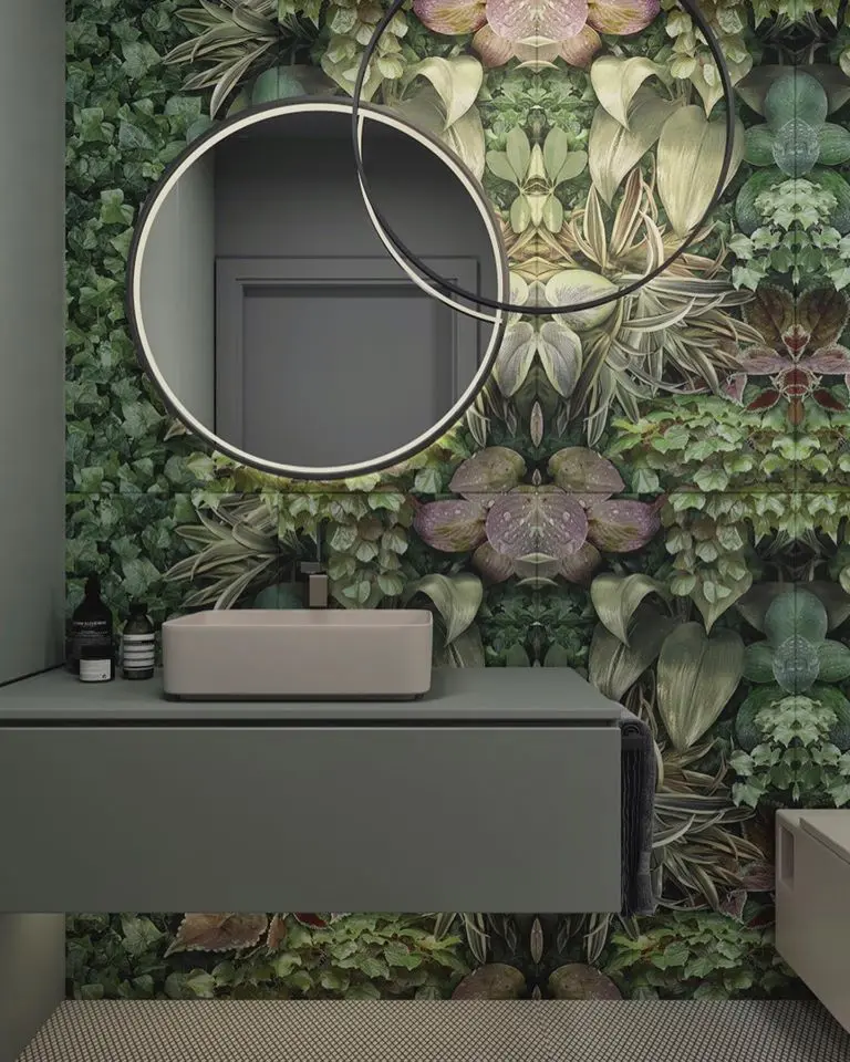 Tropikalne płytki od 41zero42 w projekcie KKArchitekci