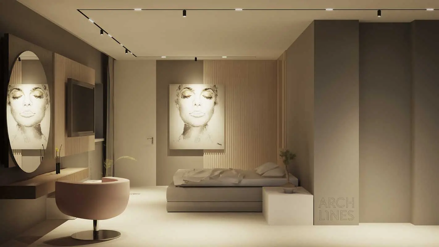 Projekt oświetlenia w sypialni