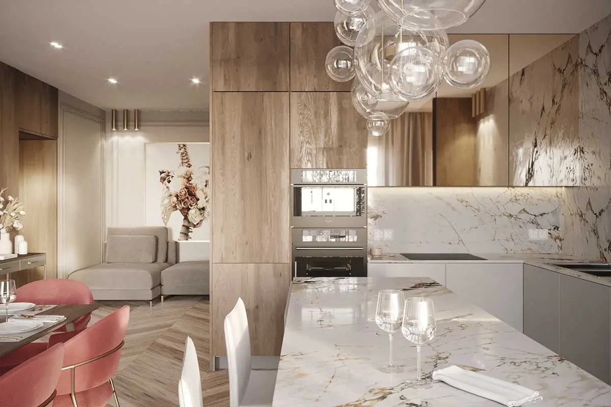 Elegancja i blask w projekcie mieszkania Ideal makers