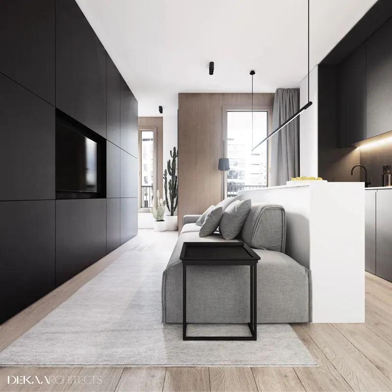 29 metrowe mieszkanie | Proj: DEKAA Architects | Bartosz Deka