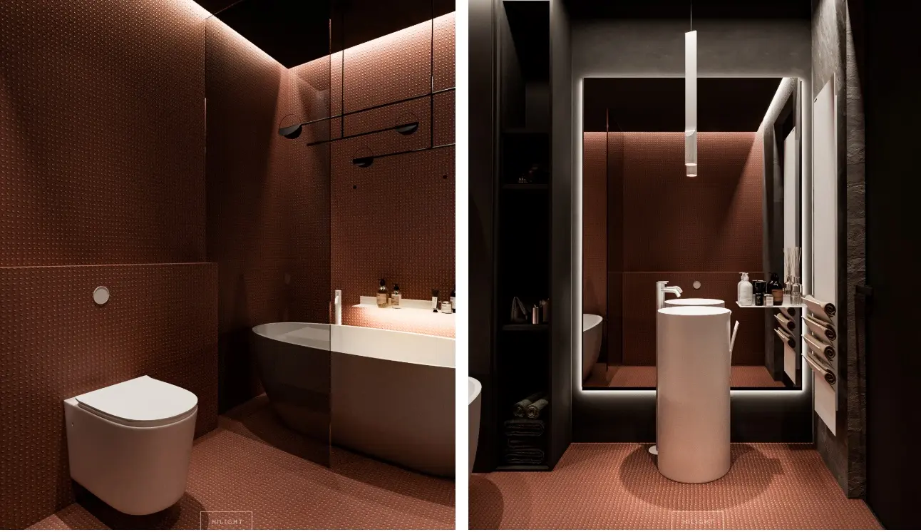 Nowoczesna kompozycja form i faktur w projekcie Hilight Design