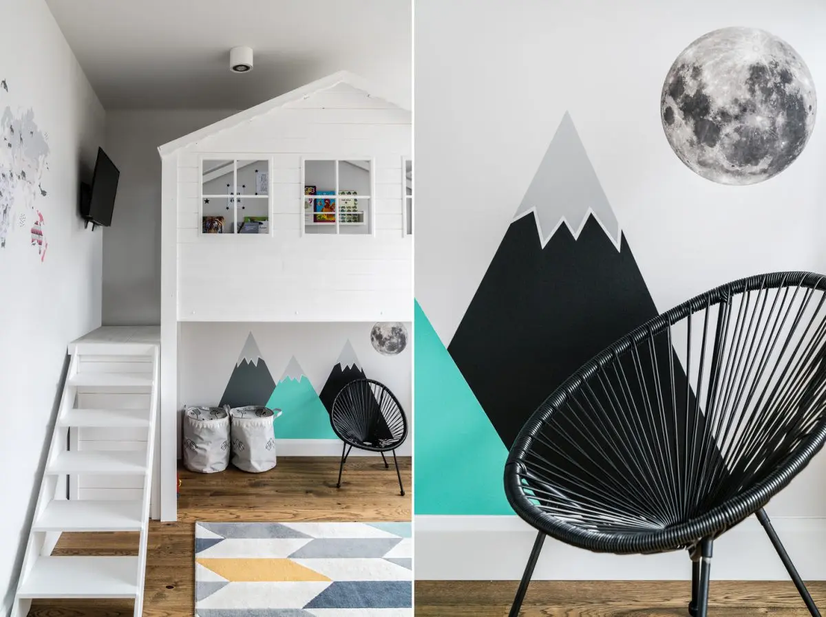 Neutralna aranżacja pokoju dziecięcego .| Proj.: Mana-Design