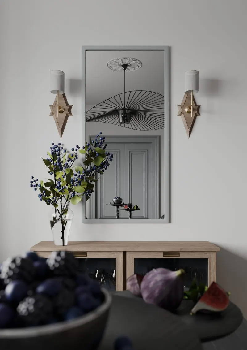 Wyjątkowa selekcja oświetlenia uzupełnia styl wnętrza. | Małgorzata Niedzielska Wizualizacje i Architektura b