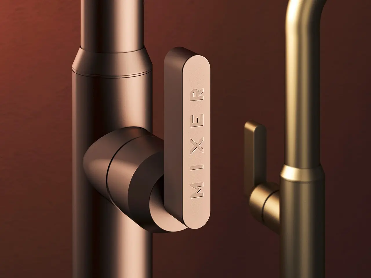 Geda baterie Koè industrialna inspiracja do łazienki