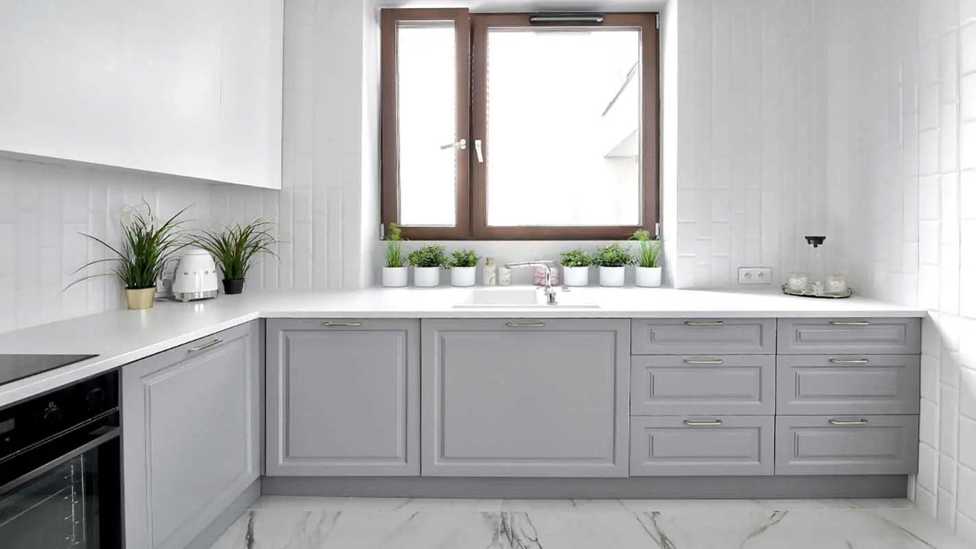 Szara kuchnia | proj. Marika Kafar Autorska Pracownia Architektury Wnętrz