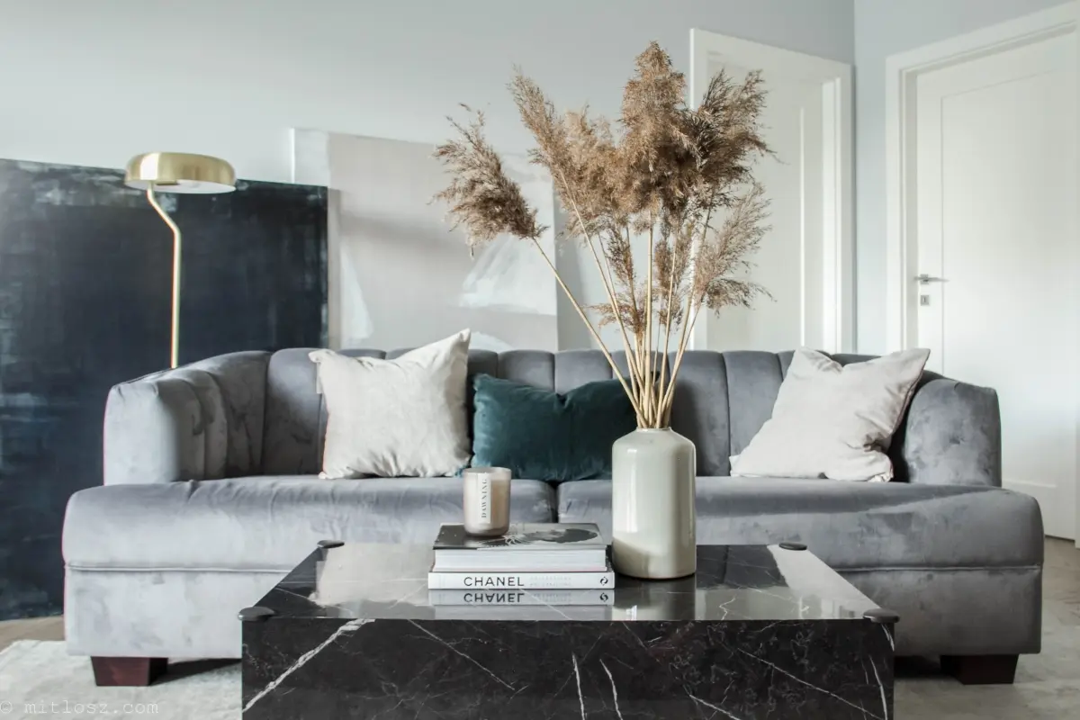 Bukiet z ozdobnej trawy w projekcie Nadii Mitłosz.