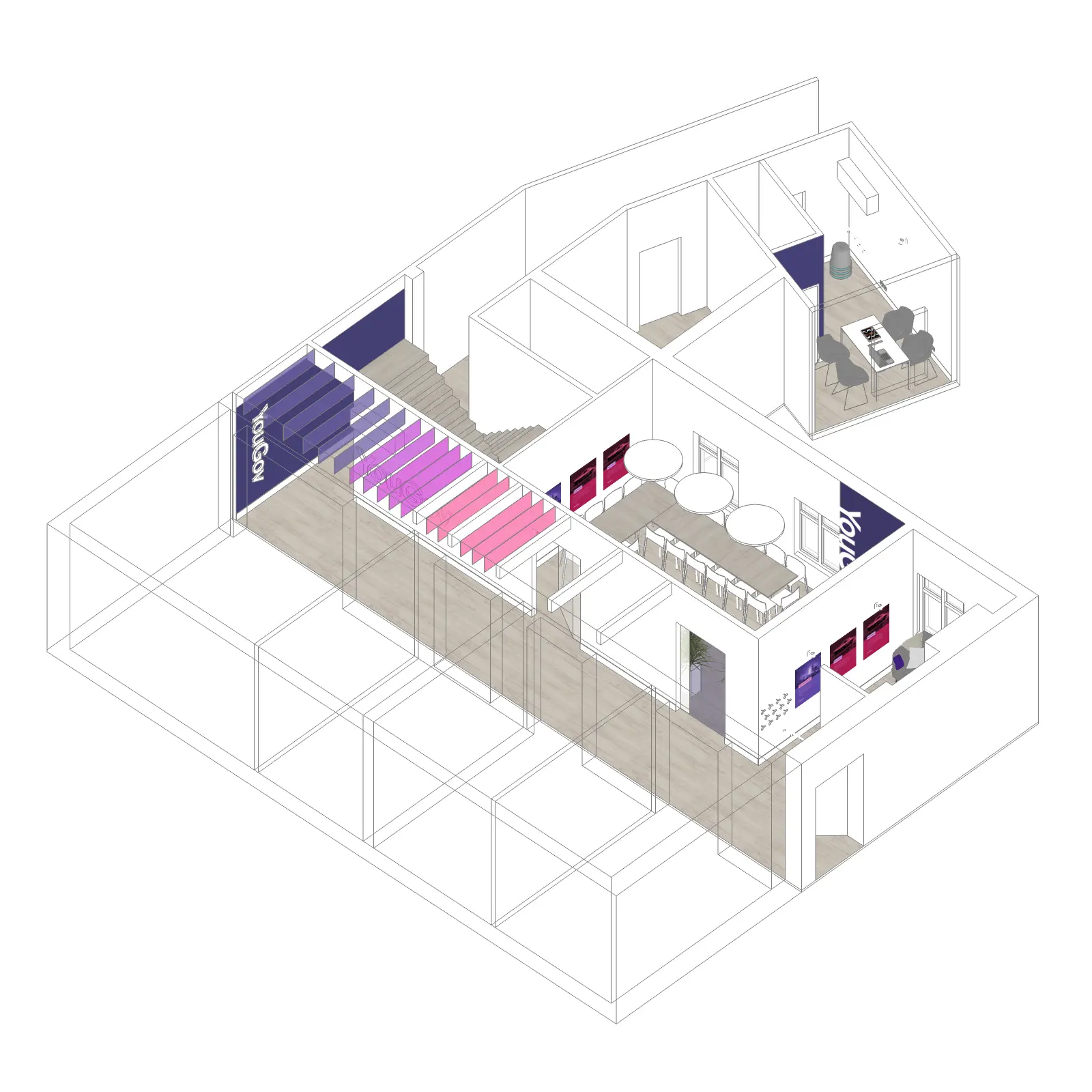 Yougov - aranżacja biura w Warszawie | Proj: Monarchia Design