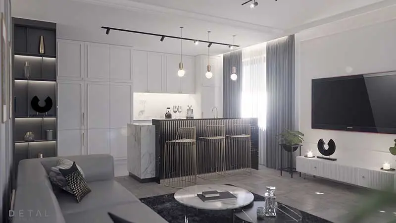 Subtelna elegancja w gdyńskim apartamencie | Proj: DETAL