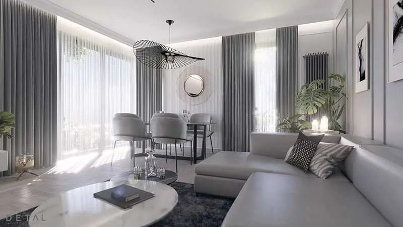 Subtelna elegancja w gdyńskim apartamencie | Proj: DETAL