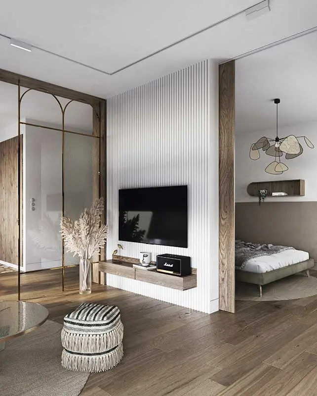 37 metrowe mieszkanie w Uppsali w Szwecji | Proj: Linie w Przestrzeni