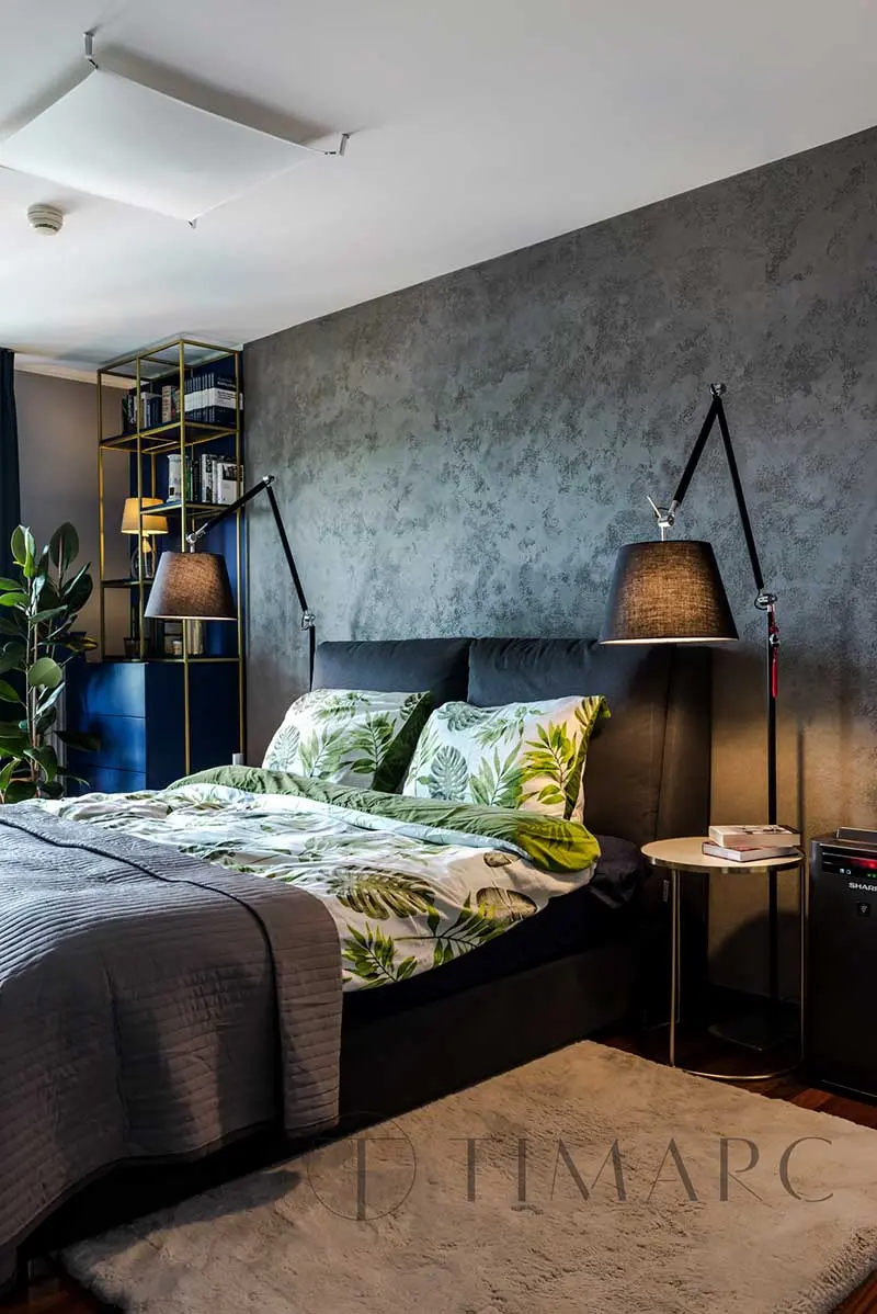 Tropiki i błękity w nieziemskim mieszkaniu | Proj: TIM Arc by TiM Grey