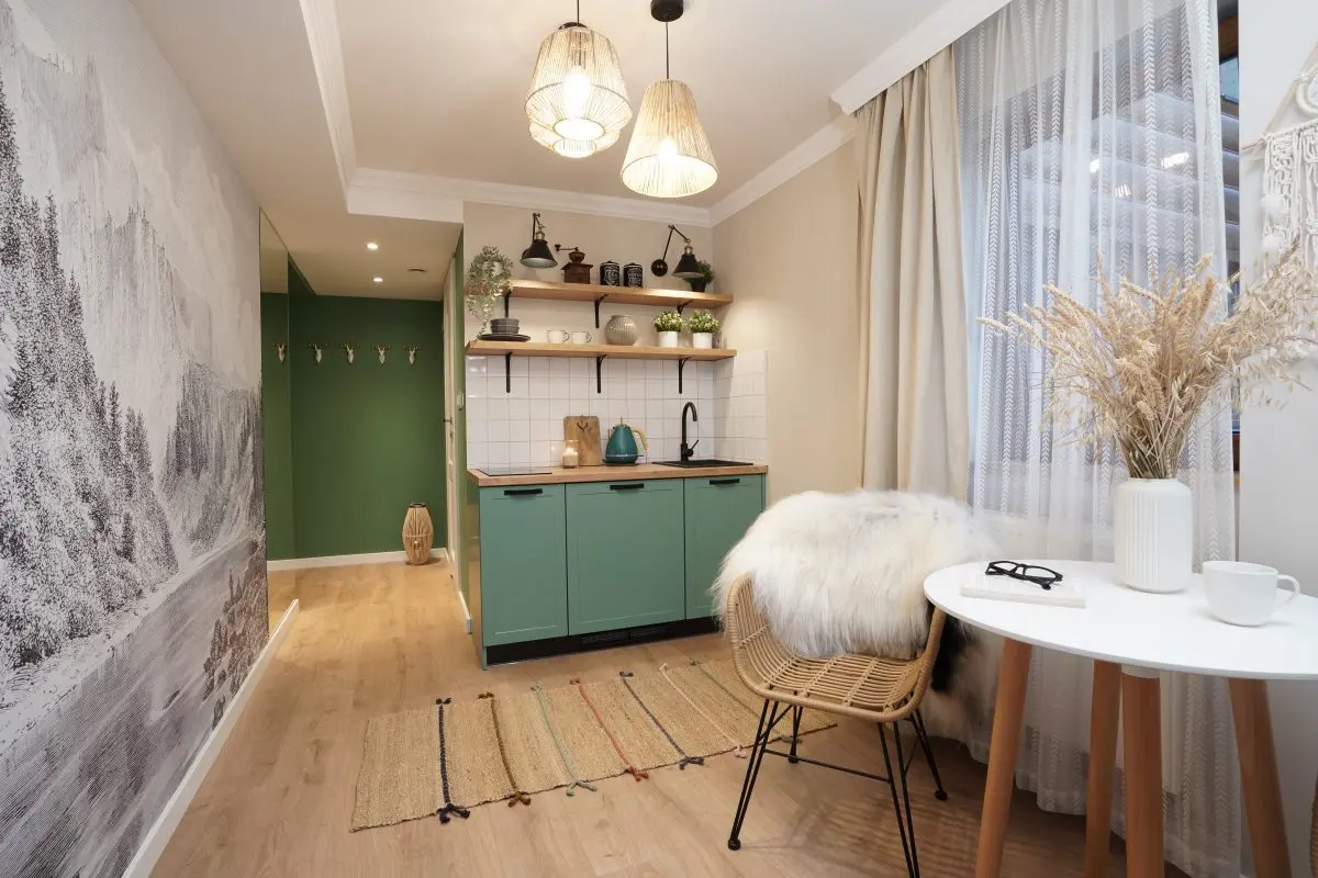 Przytulne 18 metrowe mieszkanie na wynajem w Bukowinie Tatrzańskiej | Proj: Studio4design Interior Design
