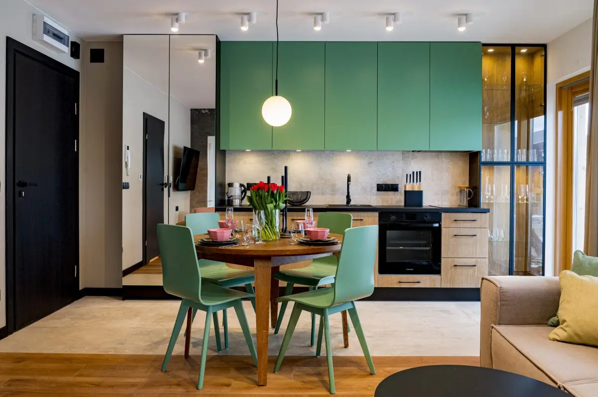 Mieszkanie w Białce Tatrzańskiej w soczystej zieleni | Projekt Ewa Tarapata Architekt Wnętrz