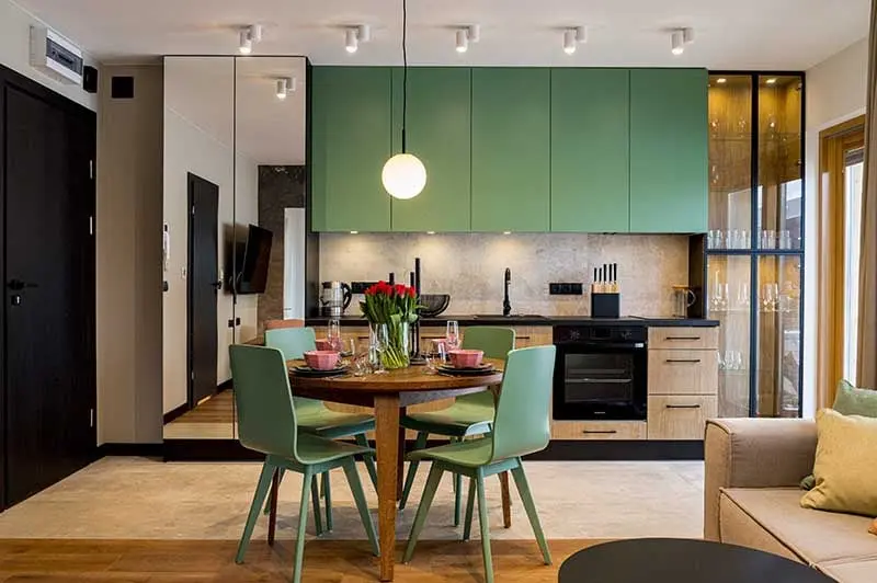 Mieszkanie w Białce Tatrzańskiej w soczystej zieleni | Projekt Ewa Tarapata Architekt Wnętrz