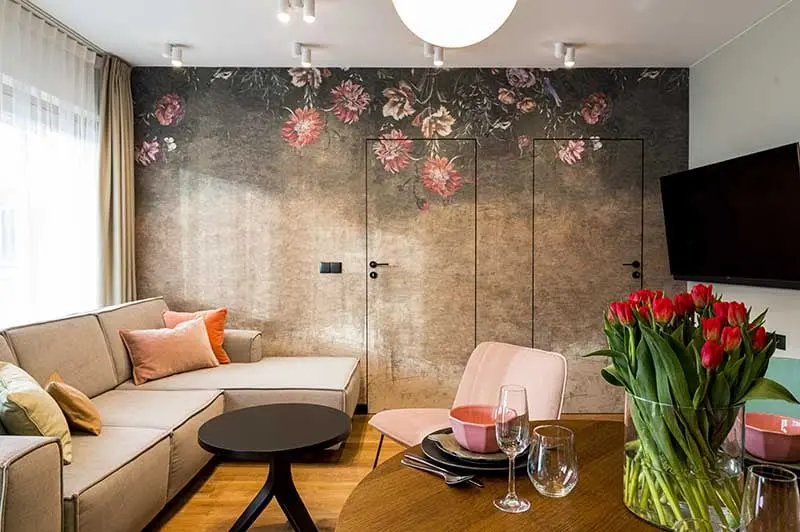 Mieszkanie w Białce Tatrzańskiej w soczystej zieleni | Projekt Ewa Tarapata Architekt Wnętrz