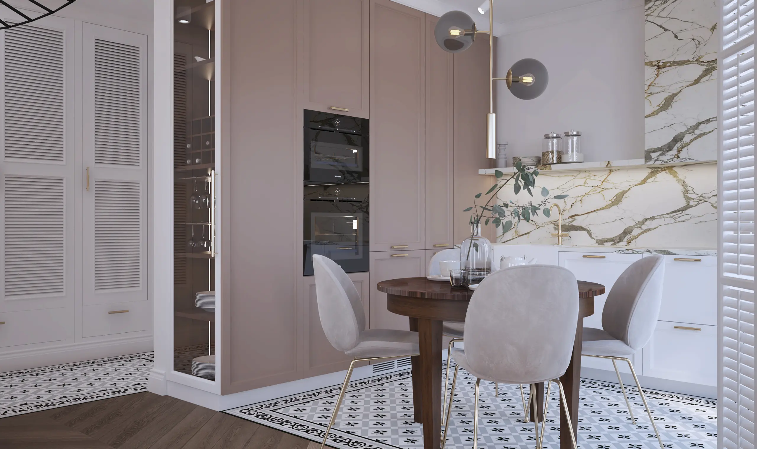 Mieszkanie z elementami nawiązującymi do stylu Art Deco | Projekt: HEDO Architects