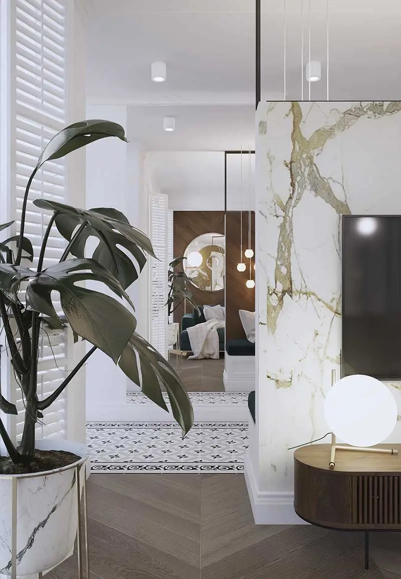 Mieszkanie z elementami nawiązującymi do stylu Art Deco | Projekt: HEDO Architects